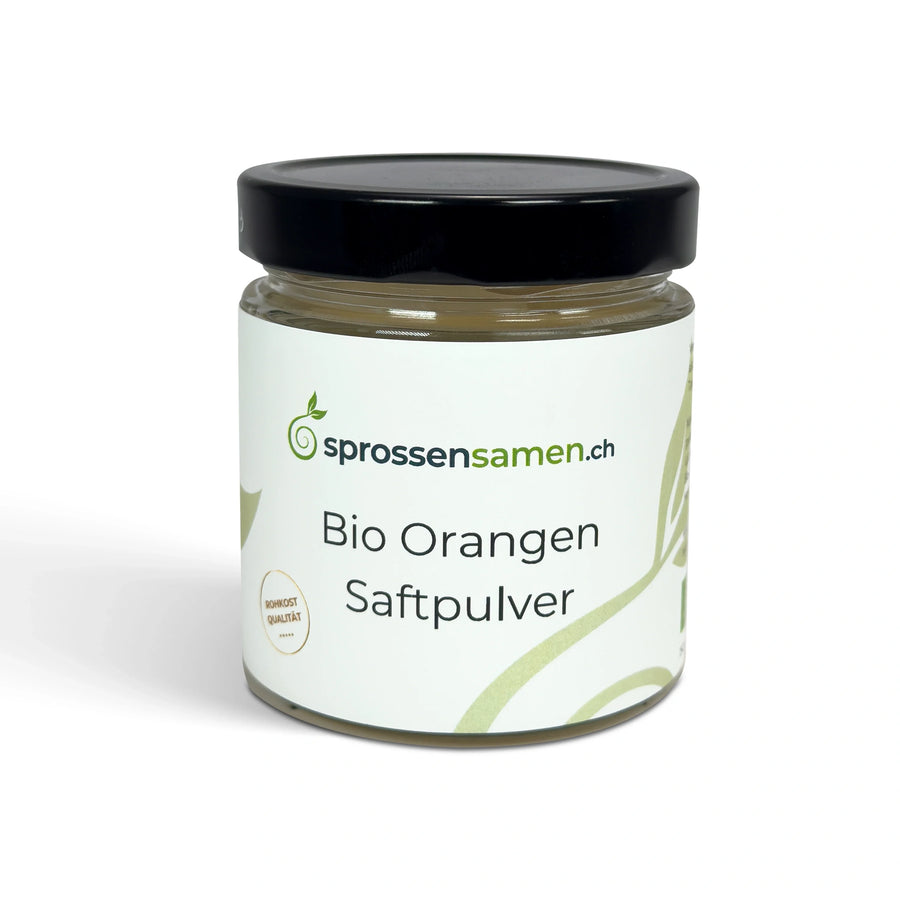 Poudre de jus d'orange cru biologique, 150 g