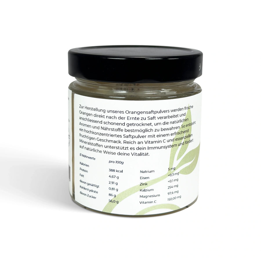 Poudre de jus d'orange cru biologique, 150 g