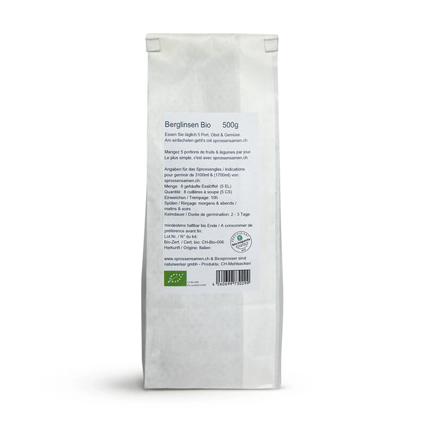 Berglinsen Sprossensamen Bio 500g
