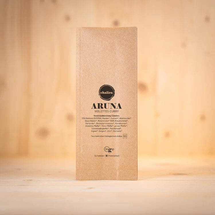 ARUNA Violettes Curry Bio – Lila Curry Pulver Gewürzmischung | Schweizer Handarbeit | 100% Bio