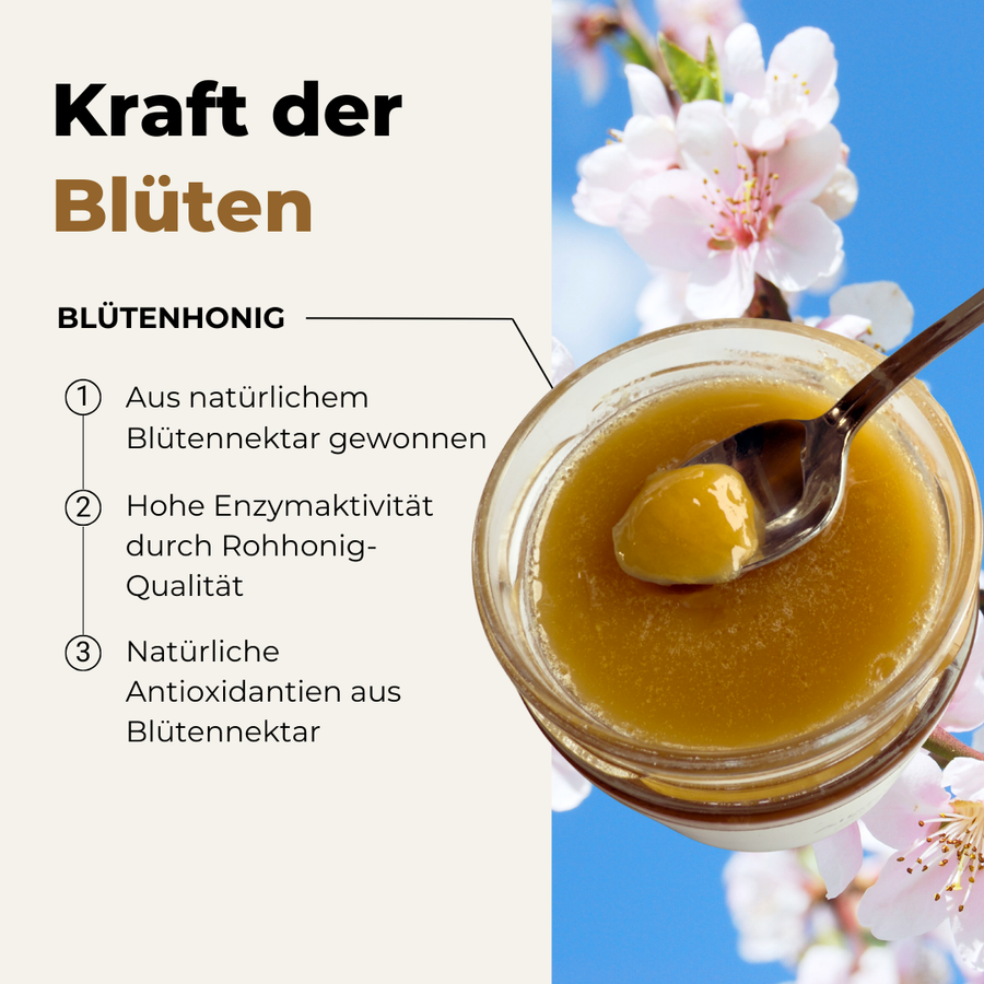 Schweizer Blütenhonig in Rohhonig-Qualität 500g