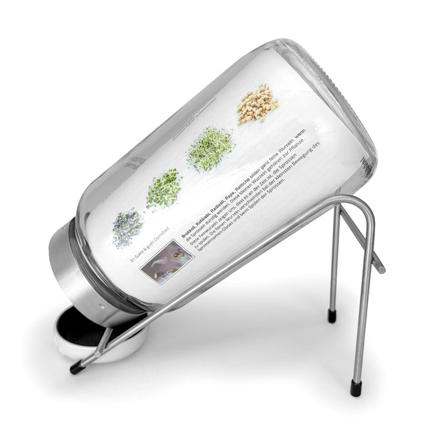 Keimglas Biosprosser 3100ml aus Glas mit Ständer