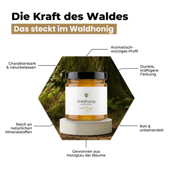 Schweizer Waldhonig in Rohhonig-Qualität 500g