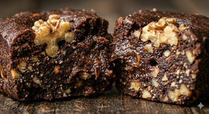 Rohkost Speed-Brownies mit Deglet Nour Datteln und Walnüssen