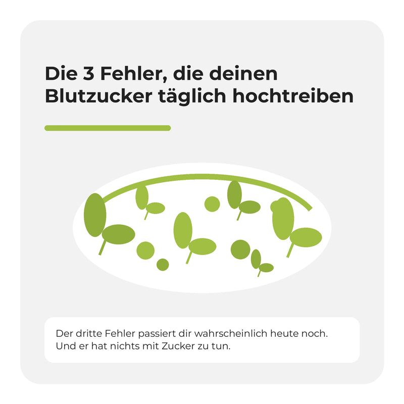 Infografik: Die 3 Fehler, die deinen Blutzucker täglich hochtreiben