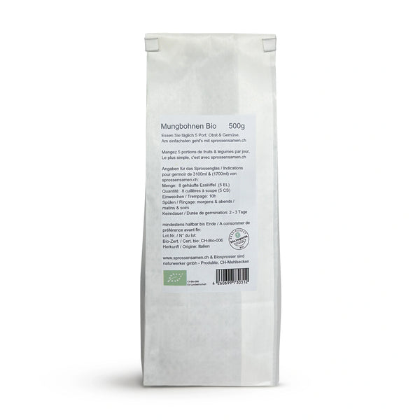 Mungbohnen grün Bio Samensprossen 500g
