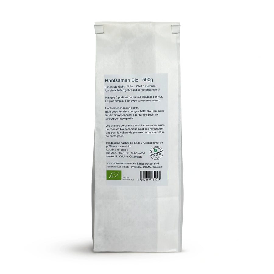 Hanfsamen Bio geschält 500g