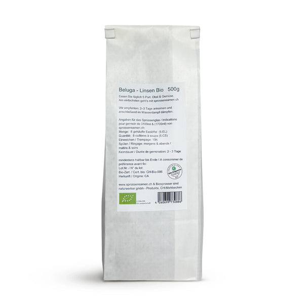 Beluga Linsen Sprossensamen Bio 500g