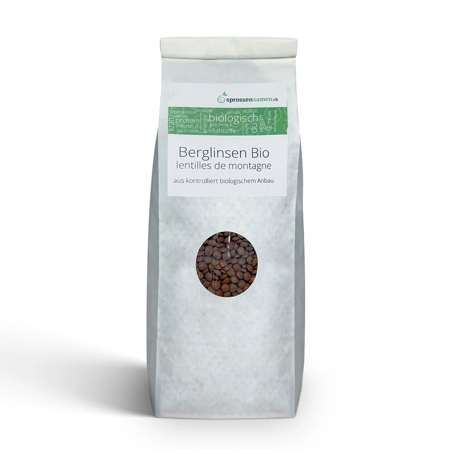 Graines germées de lentilles de montagne biologiques 500 g