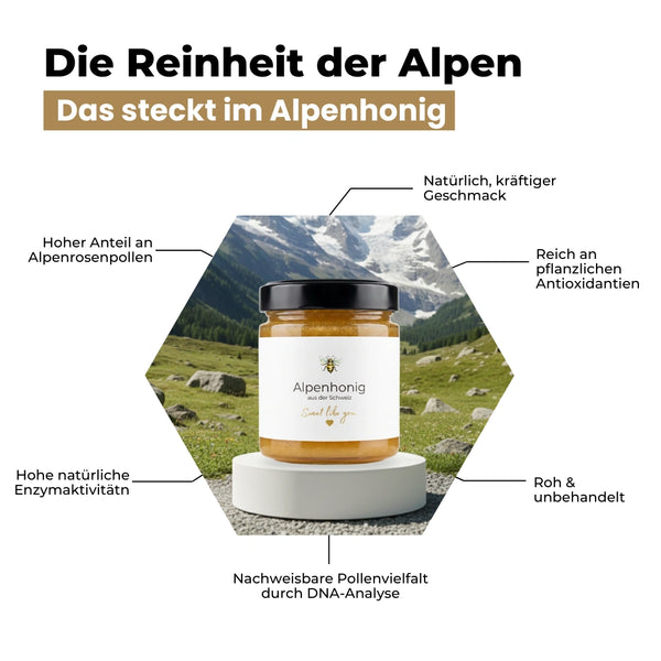 Schweizer Alpenhonig in Rohhonig-Qualität 500g