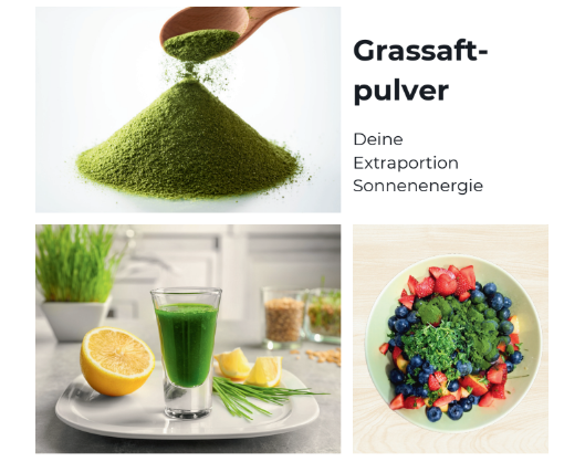 Flyer: Grassaftpulver