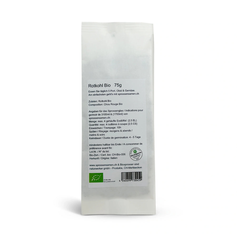 Germes de chou rouge bio 75 g