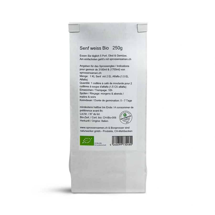 Senf weiss, Bio Sprossensamen 250g