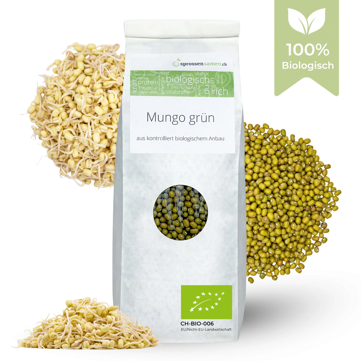 Mungbohnen grün Bio Samensprossen 500g