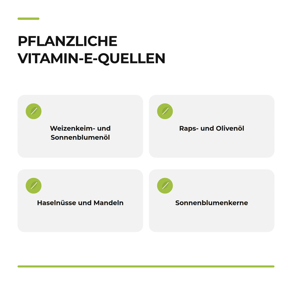 Page 30: Infografik „Pflanzliche Vitamin-E-Quellen“