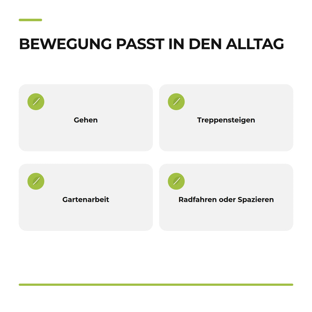 Page 32: Infografik „Bewegung passt in den Alltag“